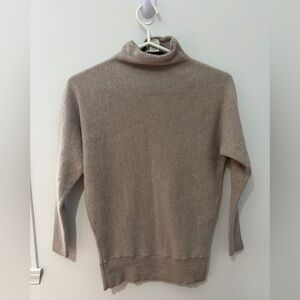 Women's Tan Turtleneck Sweater